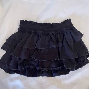 Girls Black Ruffle Skort